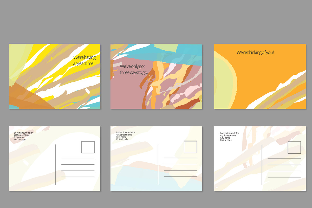 Abstract US Postcard Scribbles, a Card Template by Zebra-Finch (Photo 2 of 2)