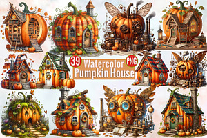 Fairy Pumpkin House Fantasy Sublima, an Illustration by SVGArt