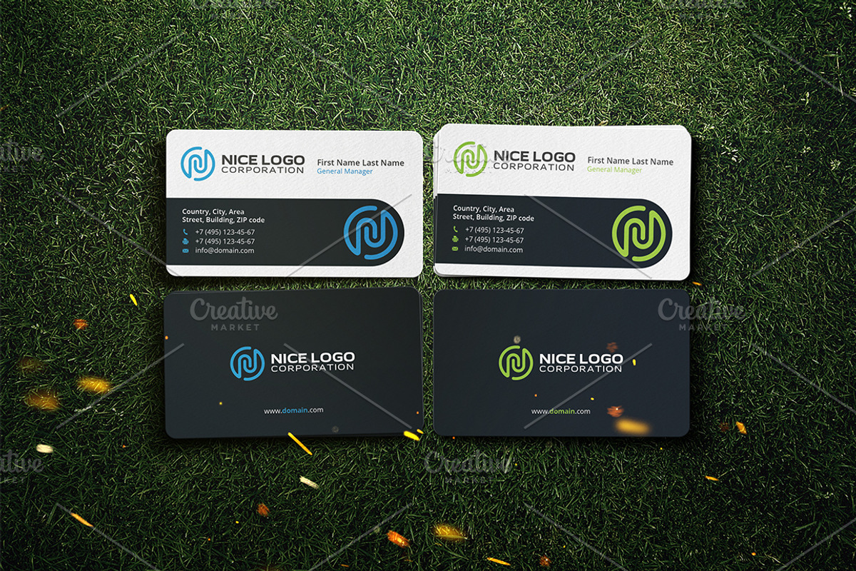 business card with the letter N, a Business Card Template by Indigo Graphic Shop (Photo 3 of 4)