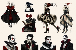 PECULIAR GOTHIC PEOPLE CLIPART