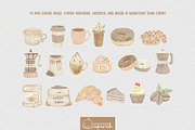 Coffee & Dessert Watercolor Pack, a Food Illustration by creationsbyapuruh (Thumbnail 4 of 8)