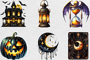 Creepy Black and Gold Halloween, an Illustration by Black Bird Studio (Thumbnail 4 of 6)