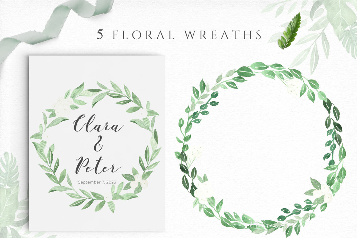 Botanica Watercolor Greenery Leaves, a Decorative Illustration by Momo Studio (Photo 15 of 16)