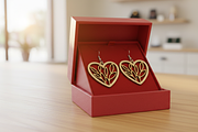 Laser Cut Heart Earrings, an Object Graphic by Designer_Momina (Thumbnail 4 of 5)