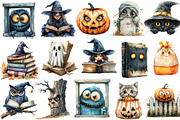 Halloween Peeking and Reading PNG, an Illustration by SinaCreation (Thumbnail 2 of 5)
