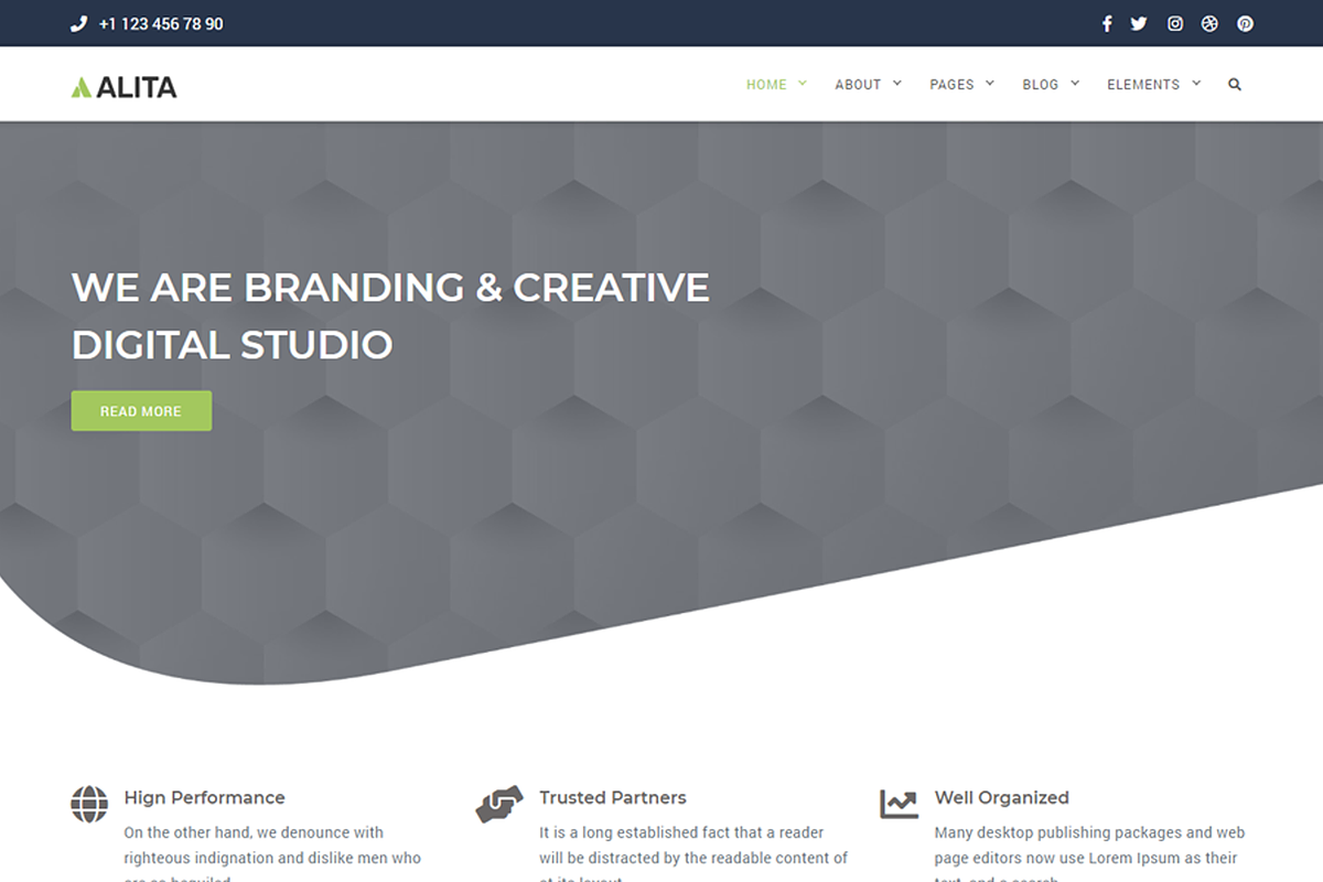 Alita - Multipurpose Template, a Bootstrap Template by shreethemes (Photo 4 of 14)