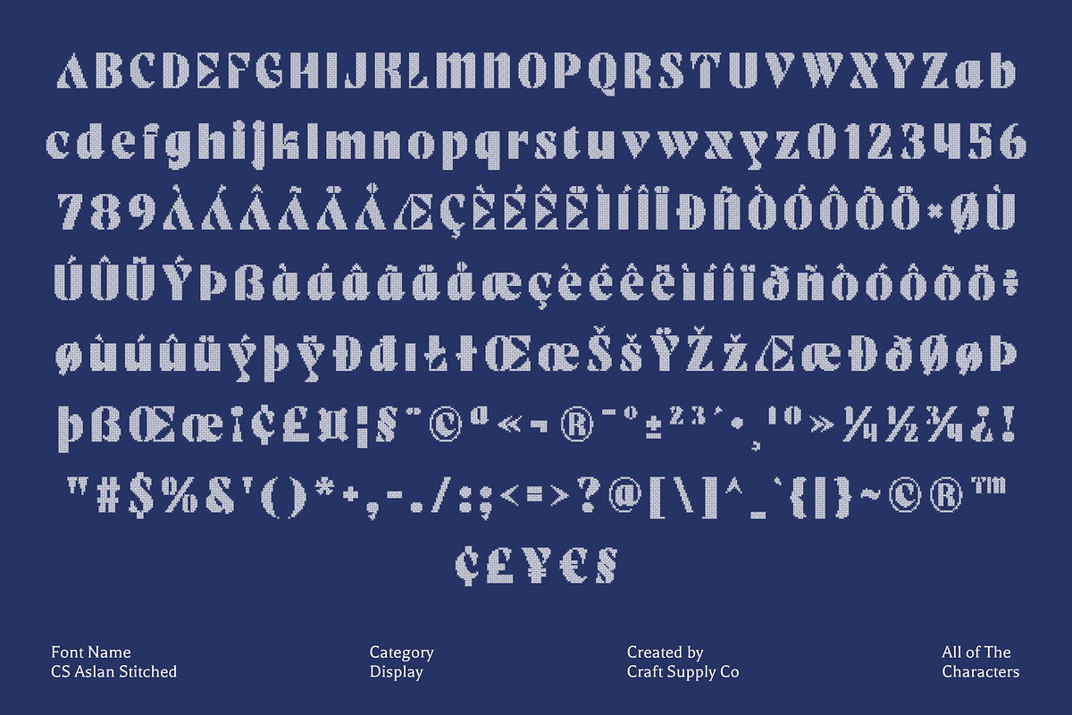 CS Aslan Stitched, a Sans Serif Font by Craft Supply Co. (Photo 8 of 8)