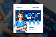 Healthcare medical social media post, a Social Media Template by Tanmoy Topu (Thumbnail 2 of 11)