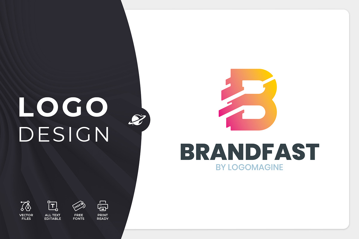 Brand Fast - Letter B Logo Template, a Branding & Logo Template by LOGOMAGINE (Photo 1 of 16)
