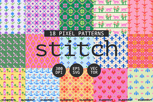 Naive Pixel Jacquard 8bit Patterns