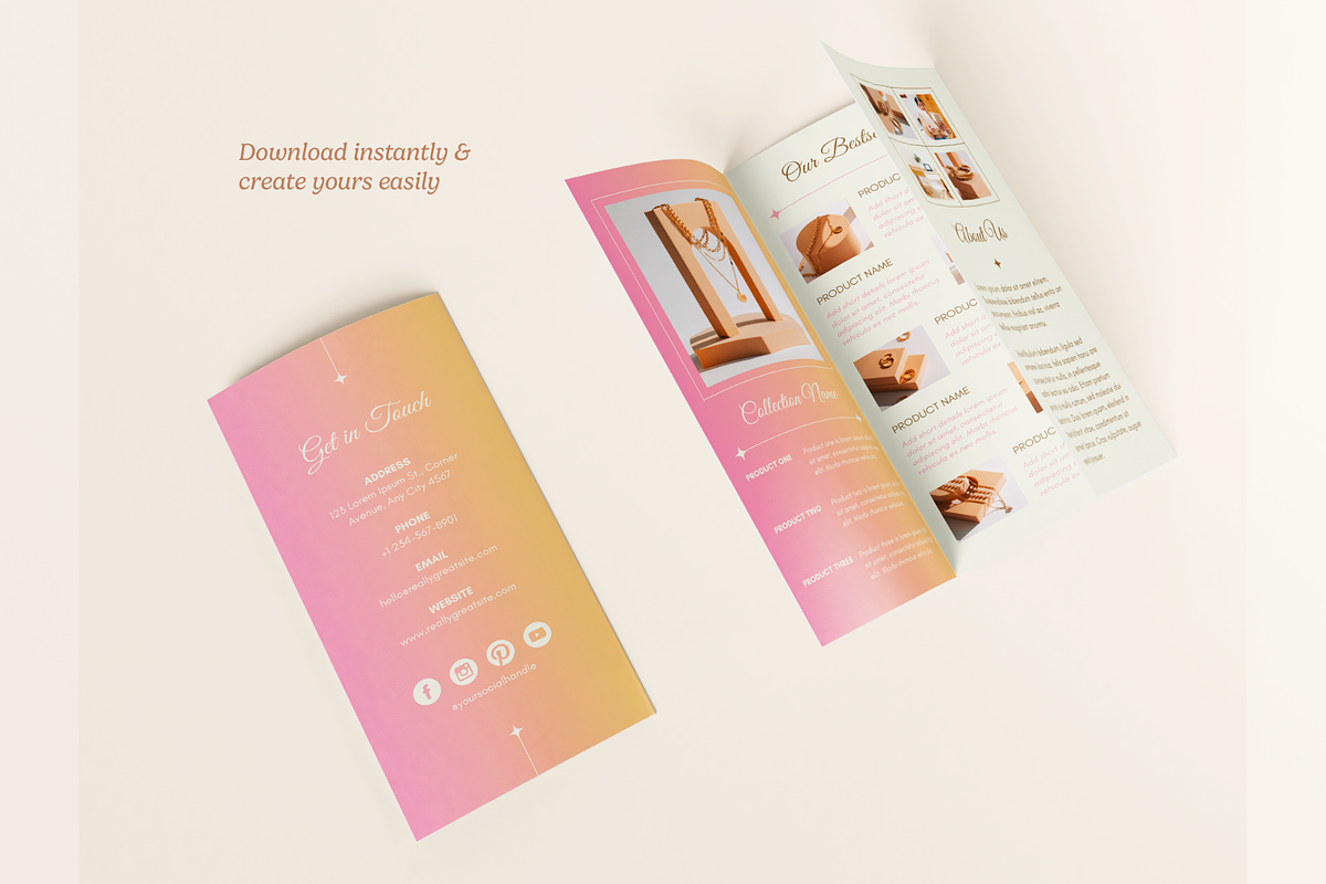 Luxury Boutiques Trifold Brochure, a Brochure Template by Creatif Foundry (Photo 6 of 6)