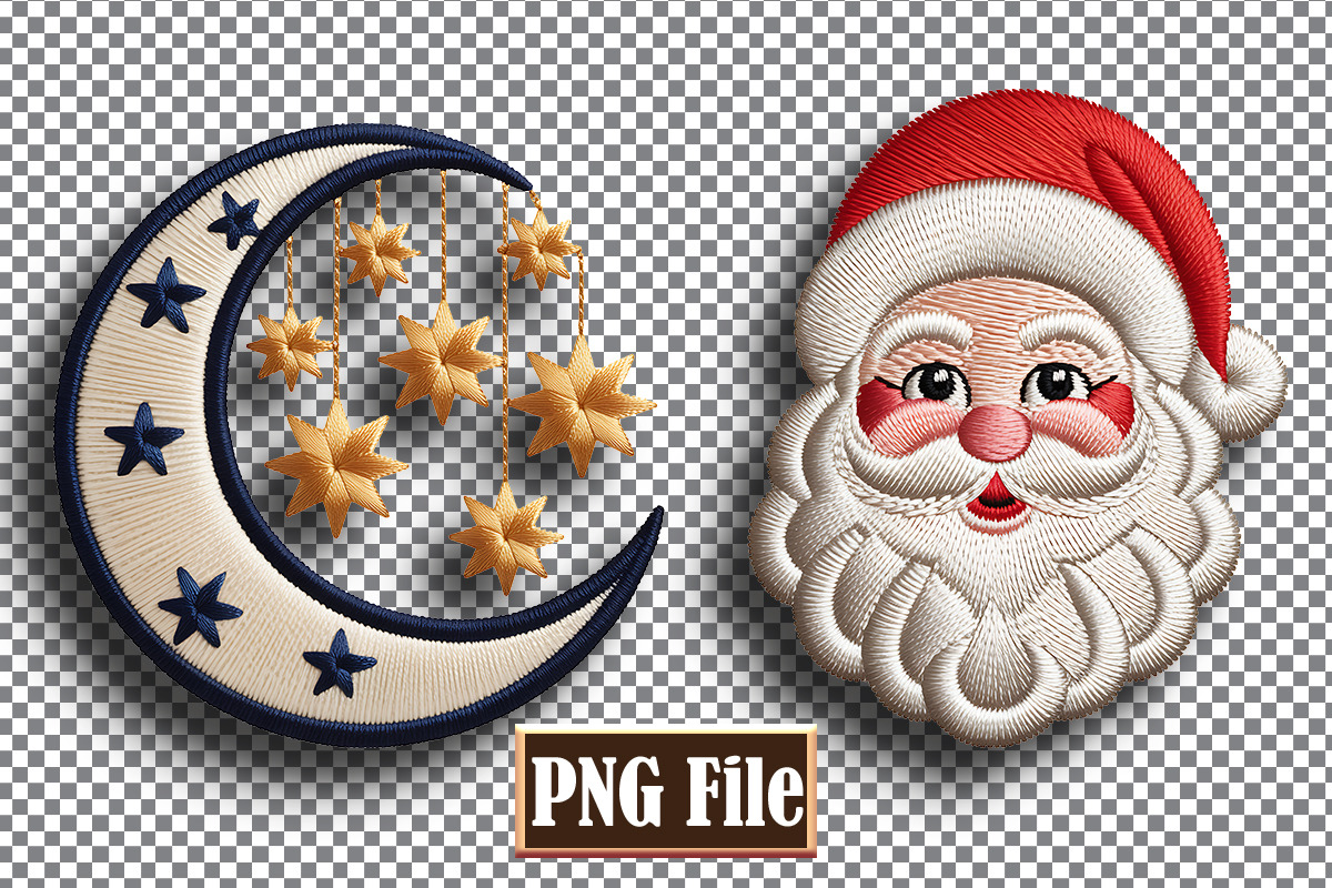 Christmas Embroidery Clipart Bundle, a Seasonal Illustration by protabsorkar11 (Photo 2 of 10)