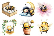 Kawaii Honey Bee Clipart Bundle, an Illustration by Daily.Designs (Thumbnail 2 of 5)
