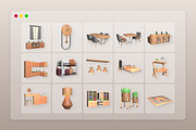 Home Furniture 3D Icon Pack, an Object Illustration by twinstd (Thumbnail 6 of 6)