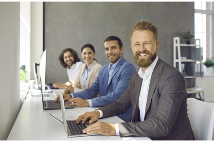 Team of happy smiling young business, a Business Photo by StudioRomantic