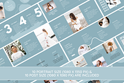 Blue Instagram Carousel Templates, a Social Media Template by SunshineStudioBoutique (Thumbnail 2 of 9)