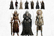 Dark Fantasy Rulers Gothic Clipart 1, a Person Illustration by ThatsDesignArt (Thumbnail 7 of 11)