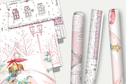 Pink Charming Christmas pattern, a Pattern Graphic by Sian Elizabeth Designs (Thumbnail 2 of 7)