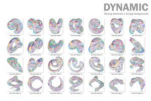 3D Twisted Abstract Holo Shapes