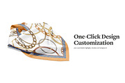 Wrapped Silk Scarf Mockups, a Product Mockup by rebrandy (Thumbnail 3 of 10)
