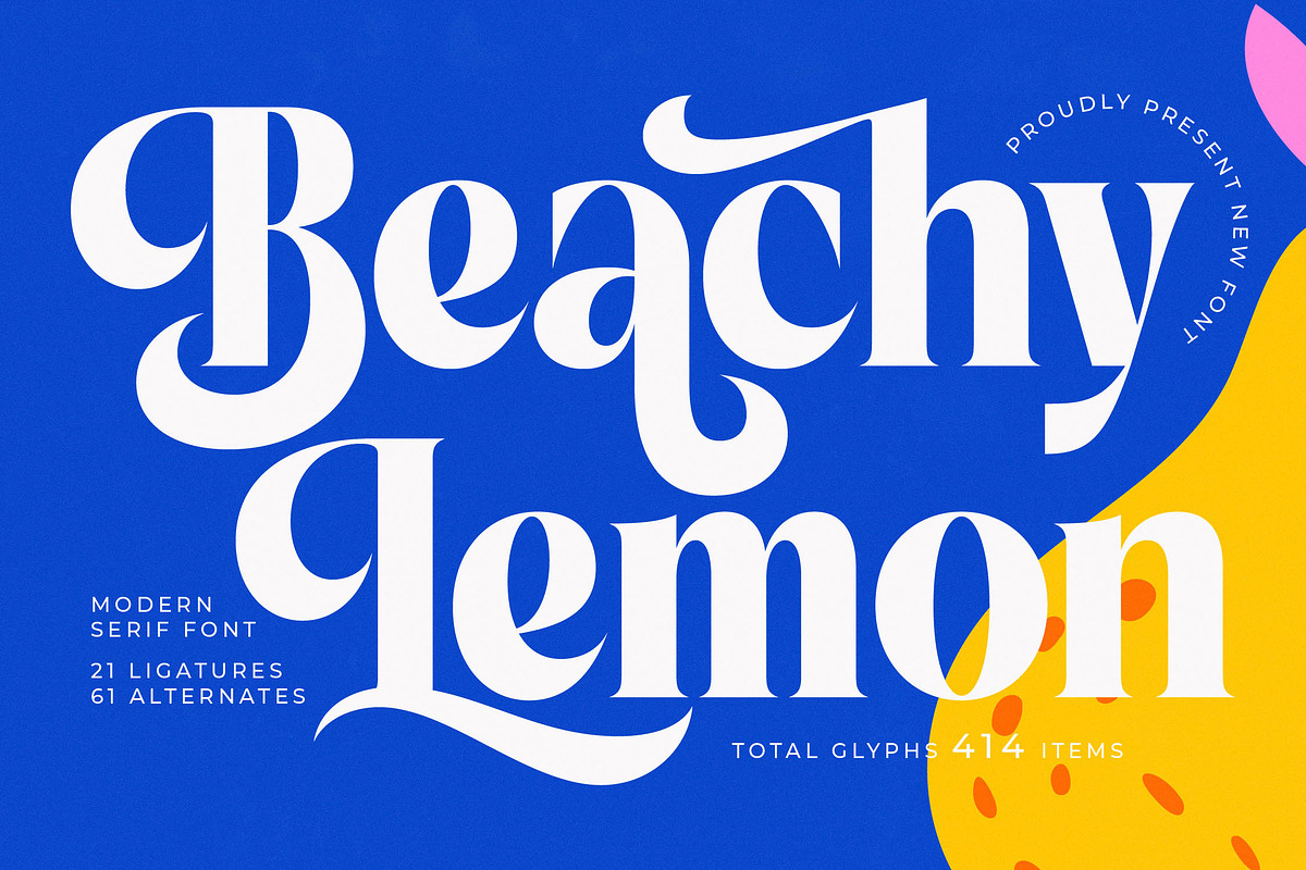 Beachy Lemon Modern Serif Font, a Serif Font by timelesstype.co (Photo 1 of 20)