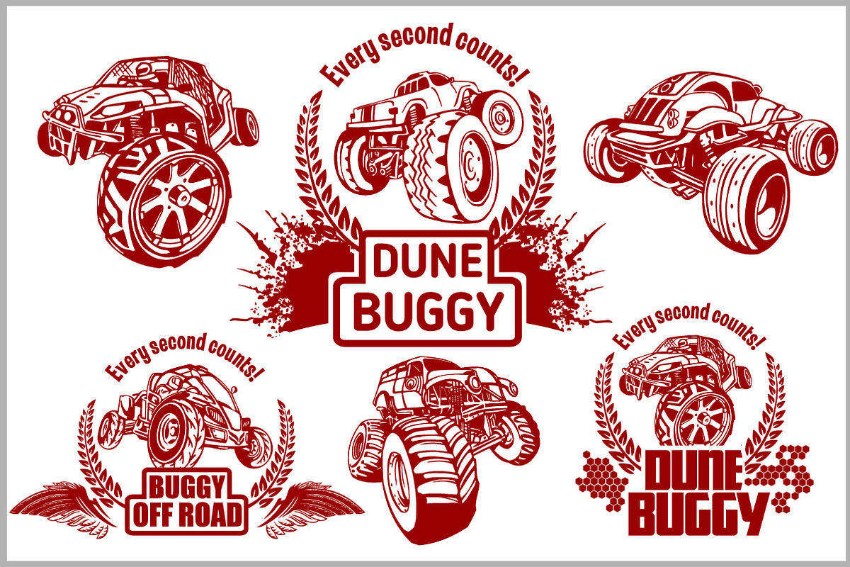 Dune Buggy and Monster Truck, an Illustration by Digital-Clipart (Photo 4 of 4)