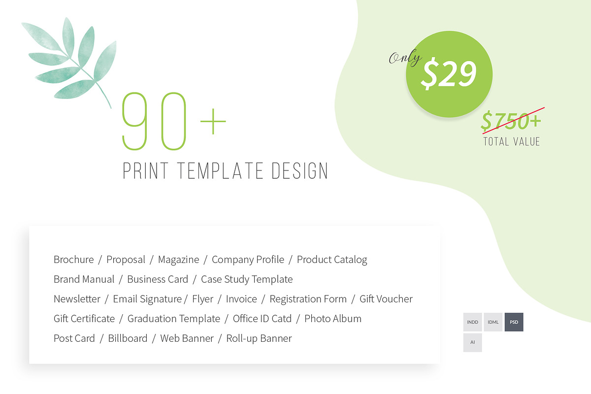 90+ Print Templates Mega Bundle, a Brochure Template by Orcshape Studio (Photo 2 of 28)