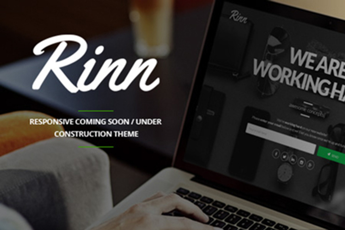 Rinn - Responsive Coming Soon, a HTML Template by ThemeBear (Photo 1 of 2)