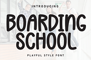 Boarding School | Script Font, a Script Font by Scratchones (Thumbnail 1 of 8)