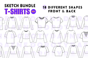 T-shirt Fashion Flats Sketch BUNDLE, a Shirt Mockup by Doroty Dafne Designs (Thumbnail 4 of 6)