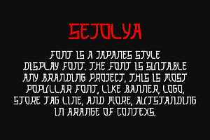 Sejolya - Japanese Font