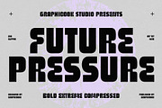 Future Pressure, a Sans Serif Font by graphicook (Thumbnail 1 of 10)