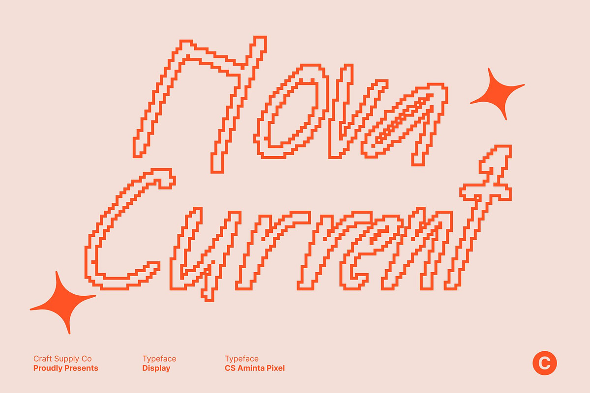 CS Aminta Pixel, a Handwritten Font by Craft Supply Co. (Photo 6 of 9)