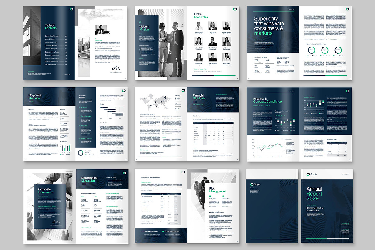 Annual Report Template, a Brochure Template by BrandPacks (Photo 2 of 5)