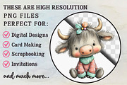 Cute & Funny Festive Highland Cow PN, an Illustration by RobertsArt (Thumbnail 3 of 7)