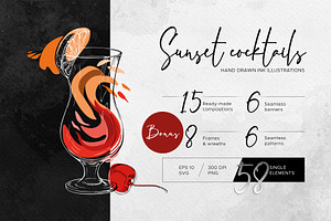 Sunset cocktails