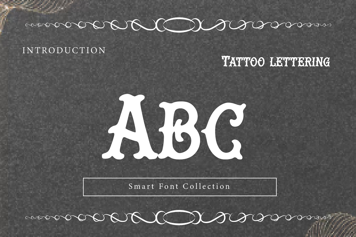 Tattoo lettering, a Blackletter Font by Wow Magic (Photo 2 of 3)