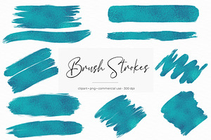 Blue Brush Strokes Clipart