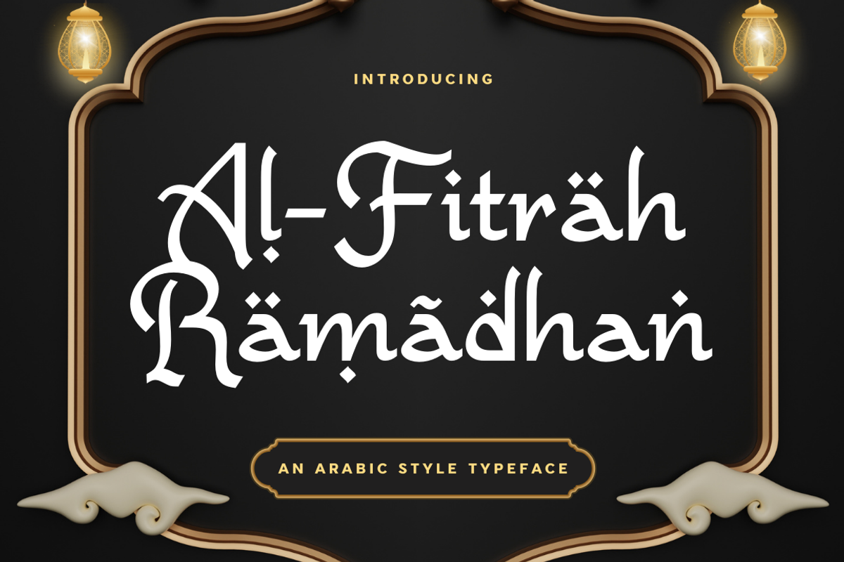 Al-Fitrah Ramadhan, a Blackletter Font by Sronstudio (Photo 1 of 12)