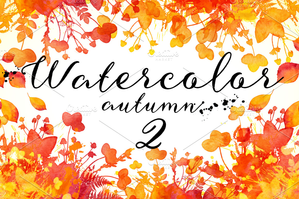 15 Watercolor autumn elements, a Pattern Graphic by Art of Sun (Photo 1 of 5)