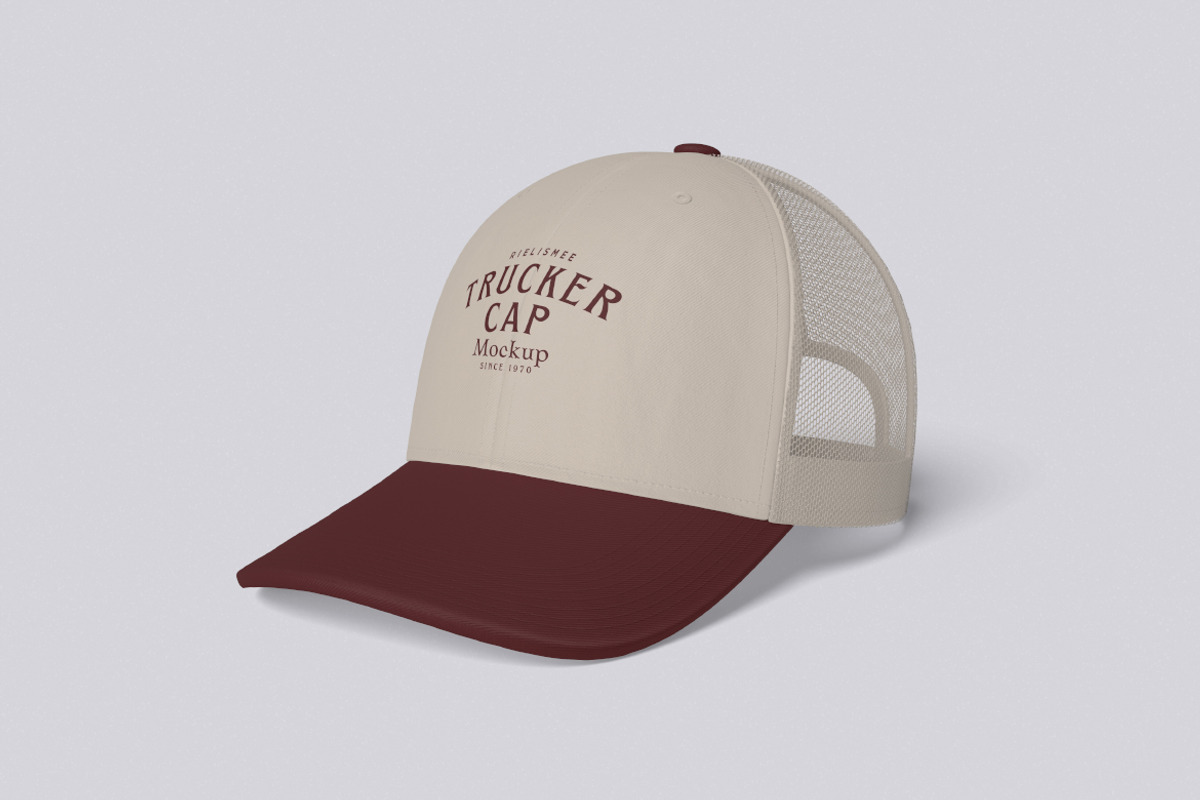 Trucker Cap Mockup Bundle Set, a Merchandise Mockup by Rielismee (Photo 2 of 5)