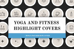 Yoga Instagram Highlight Covers, a Social Media Template by VeliusCreativeStudio