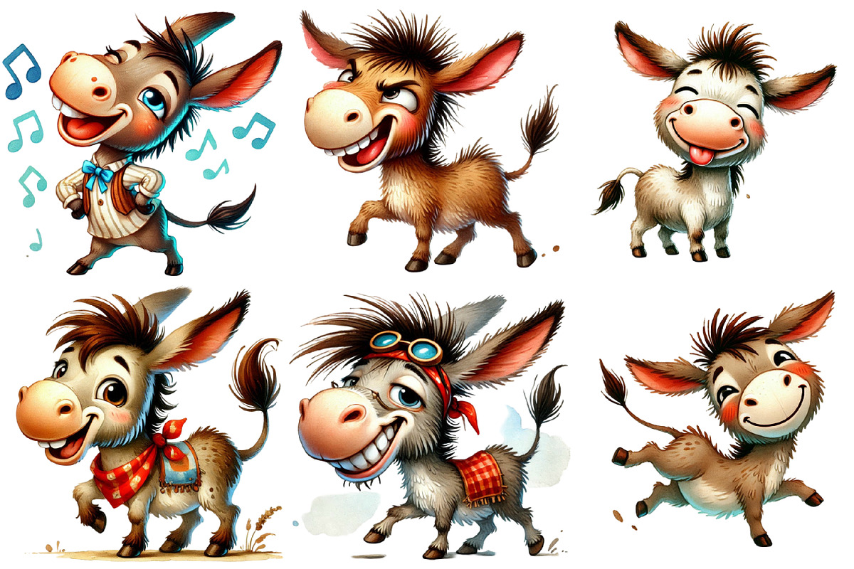 Funny Cartoon Donkey Sublimation Bun, an Illustration by Sublimation Artist (Photo 4 of 6)