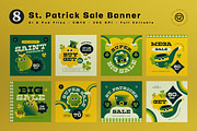 Green Cartoon St Patrick Sale Banner, an UI Kit Template by graphicook (Thumbnail 1 of 5)