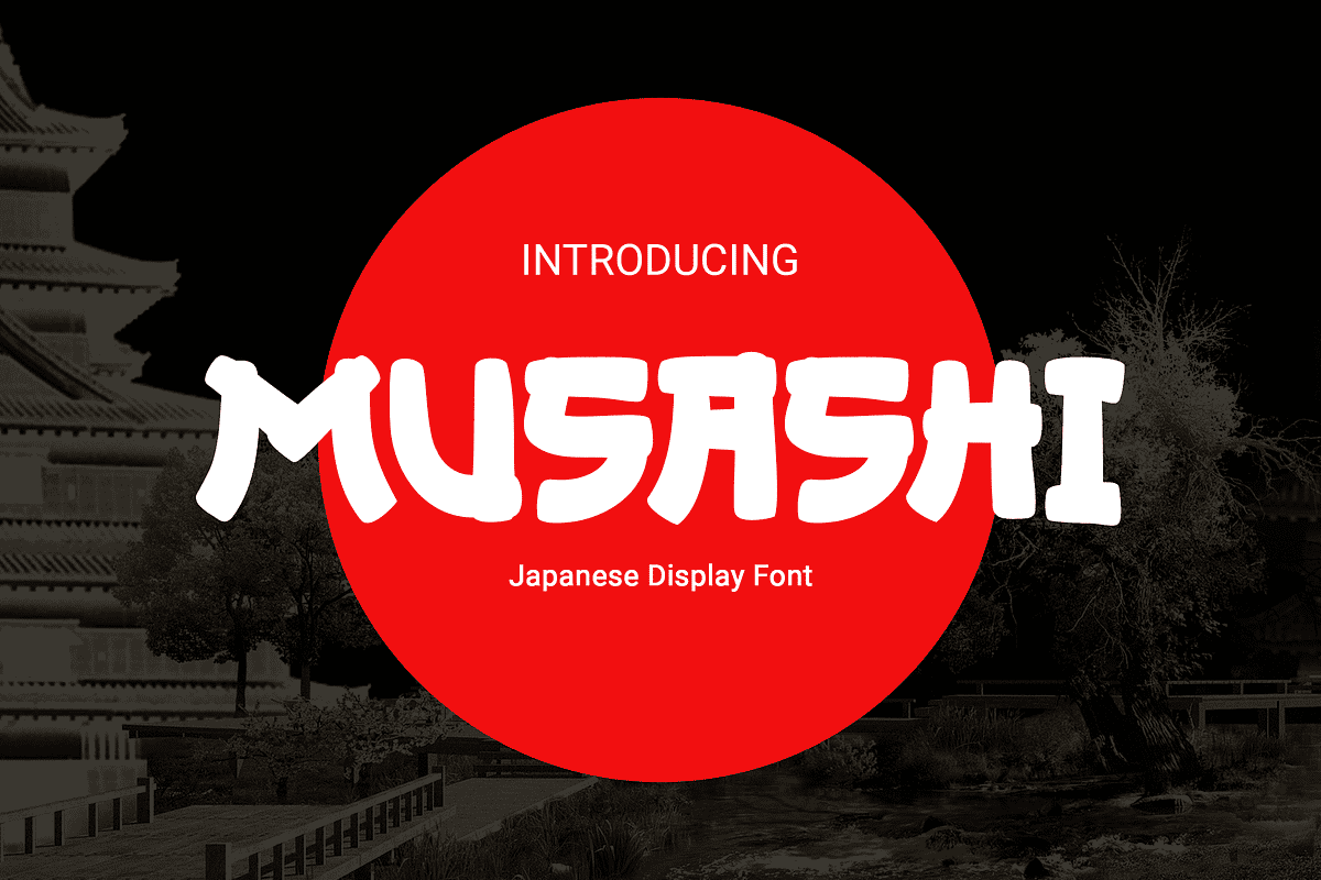 MUSASHI – Japanese Display Font, a Sans Serif Font by Pinisi ART (Photo 1 of 10)