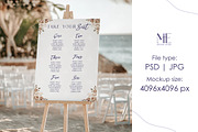 Easel Sign Mockup Beach Wedding PSD, a Mockup by Mie Mockup Studio (Thumbnail 4 of 7)