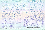 Cloud Creator Doodle Stamp Brushes, a Brush Add-On by Paper Element (Thumbnail 3 of 10)