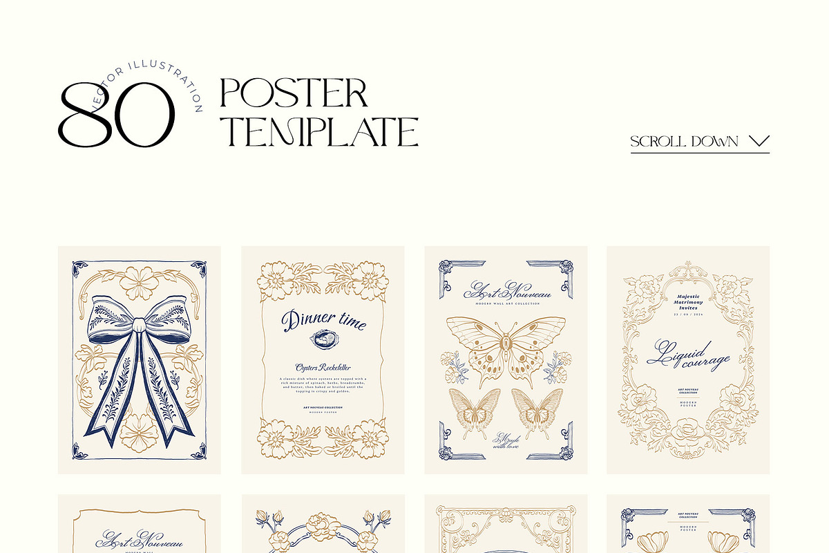Art Nouveau | Wall Art Collection, an Object Graphic by Leleka.Store (Photo 8 of 21)