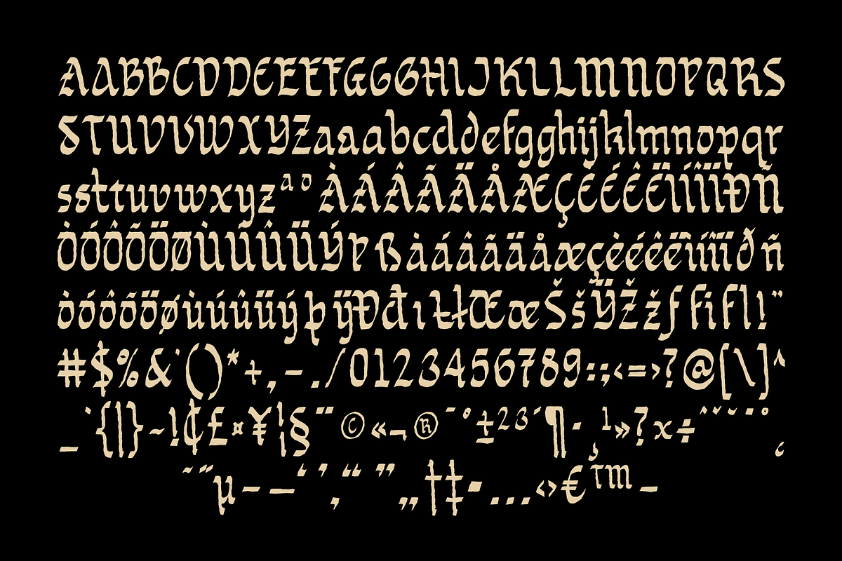 SFC Sortvane, a Blackletter Font by Skilline Supply Co. (Photo 7 of 15)