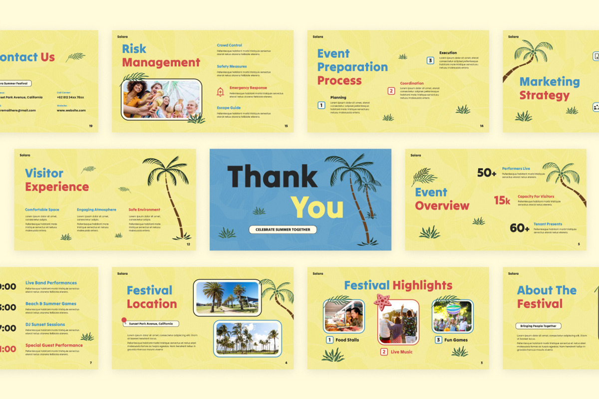 Solara Summer Festival PowerPoint, a Presentation Template by Loin Studio (Photo 4 of 4)